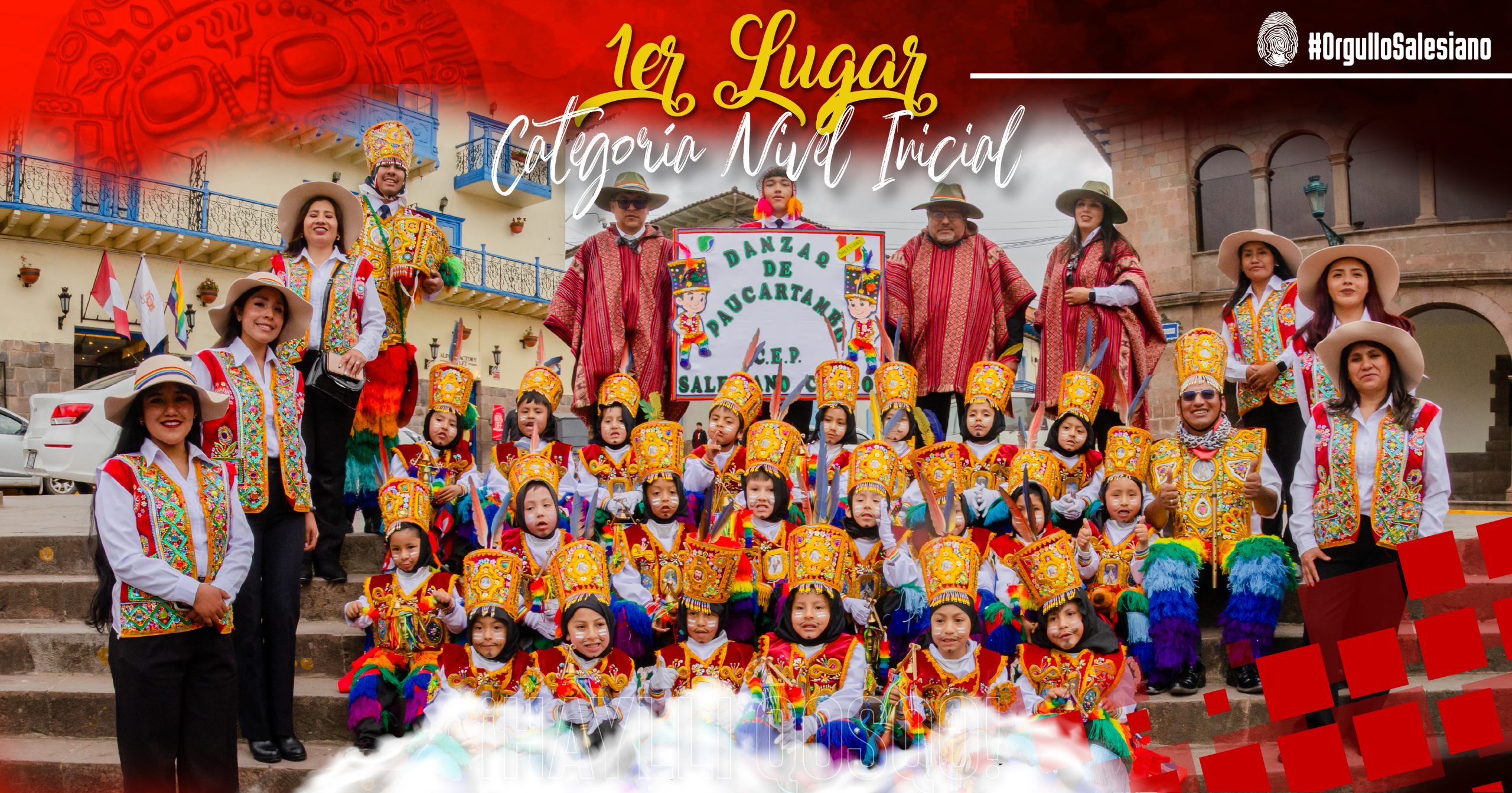 Nivel Inicial conquistó al público con la danza Danzaq de Paucartambo en las Fiestas Jubilares del Cusco